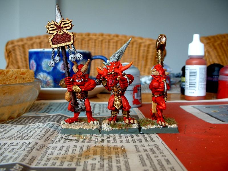 Banner, Bloodletters, Champion, Daemons, Khorne, Musician